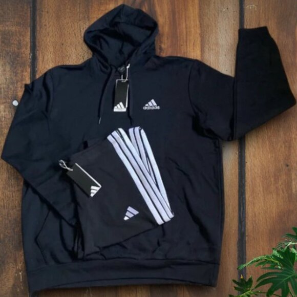 NWT adidas two piece matching outfit hoodie sweatshirt and leggings M 2 pc set - Picture 1 of 4